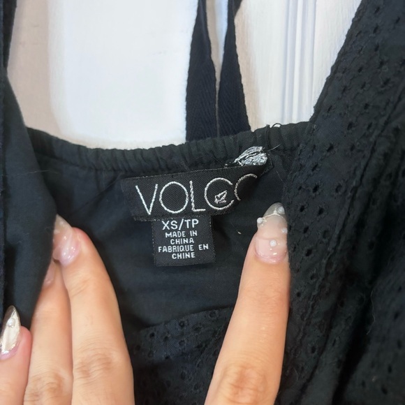 Volcom Low Cut Black Mini Dress XS - Picture 4 of 7